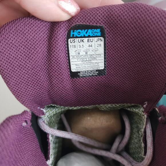 HOKA One Anacapa Mid GTX GoreTex Women 11 Hiking Terrain Boots Elderberry/Grape - Picture 11 of 12